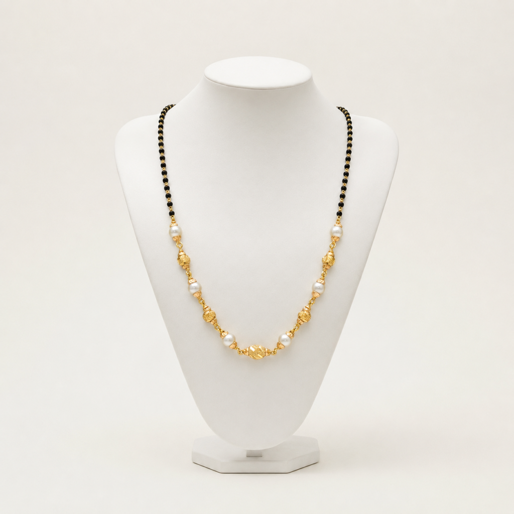 Delicate Pearl Charm Mangalsutra