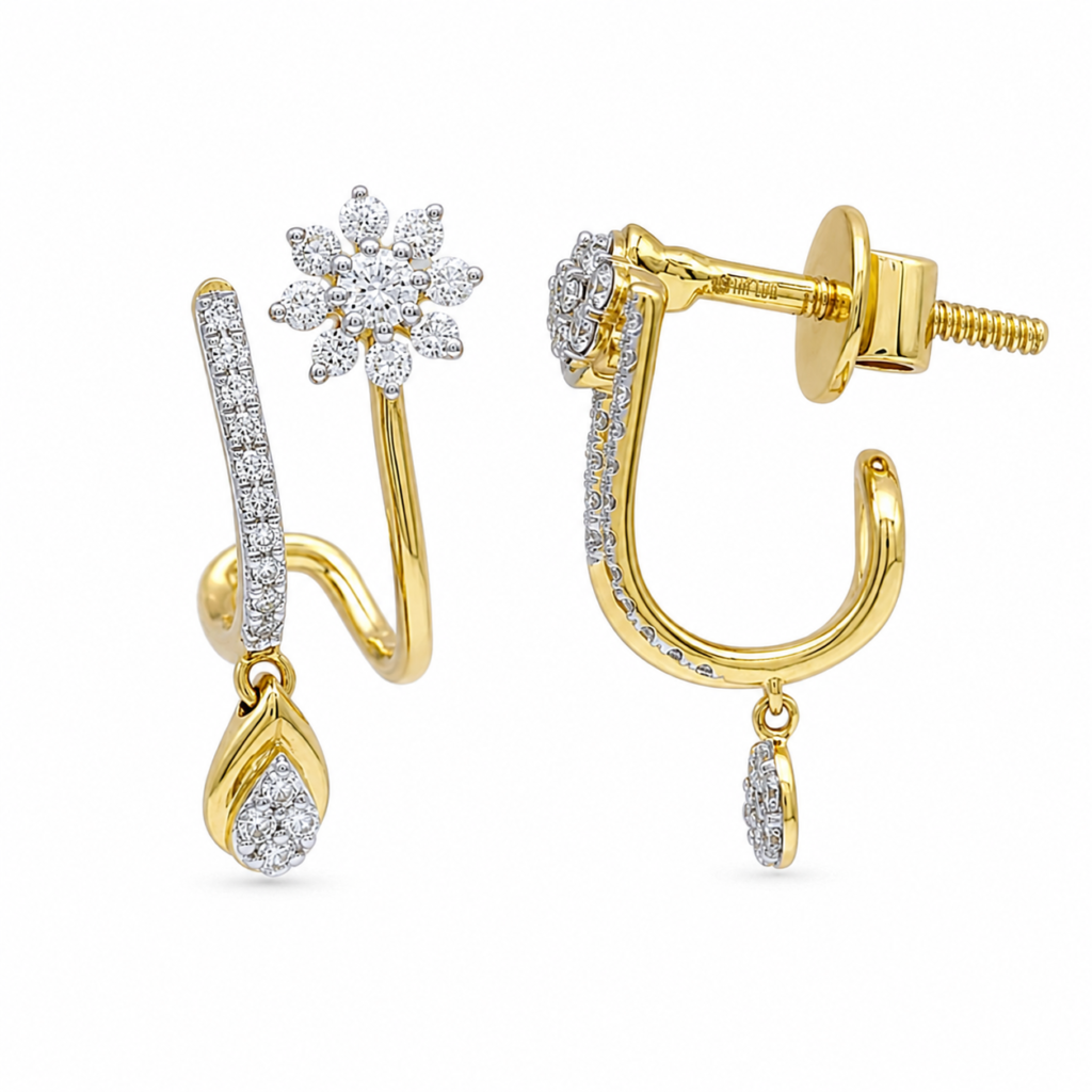 Orchid Elegance Diamond Earrings