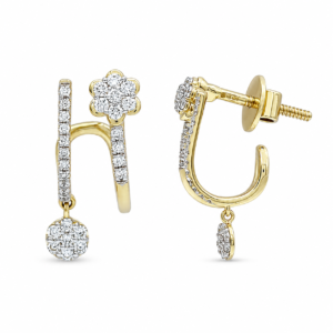 Eclipse Arc Diamond Earrings