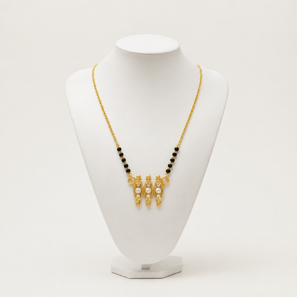 Halo Pearl Three-Piece Mangalsutra