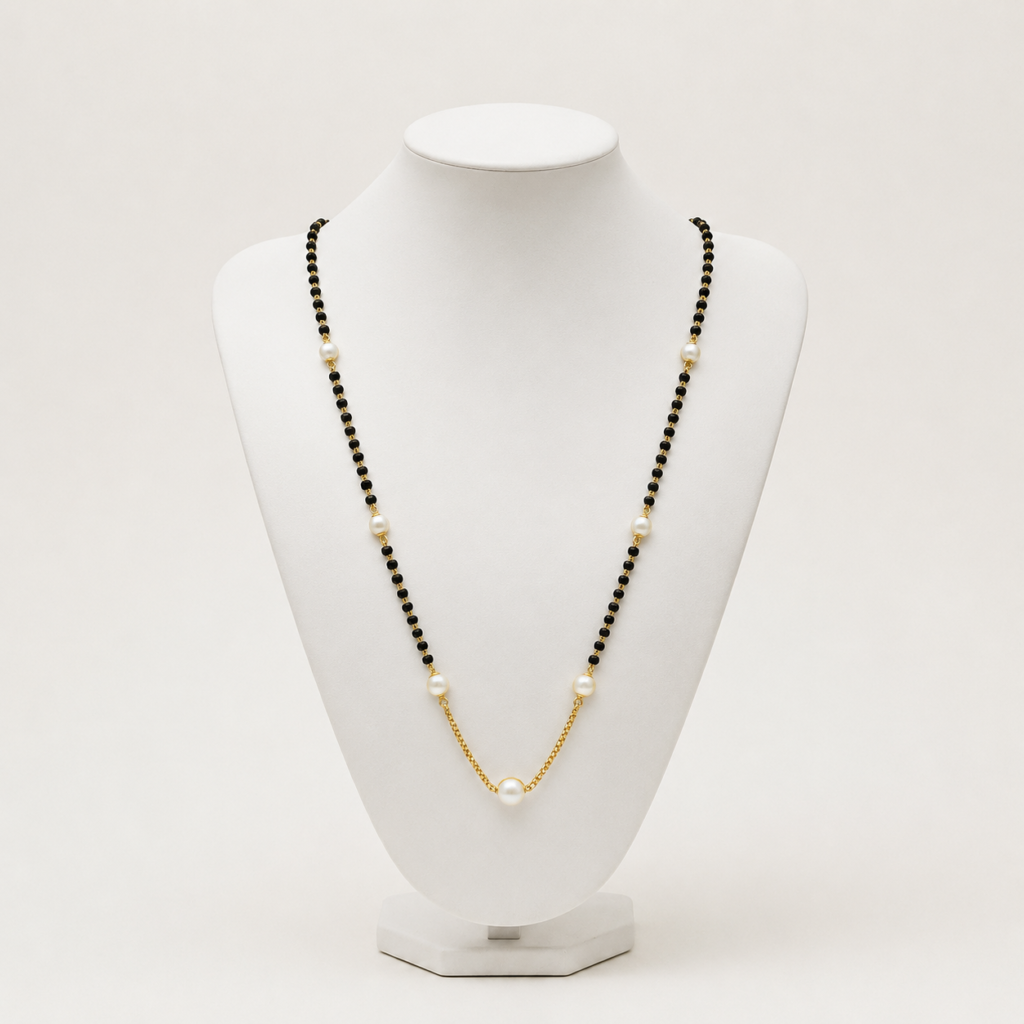 Linear Pearl Petite Mangalsutra