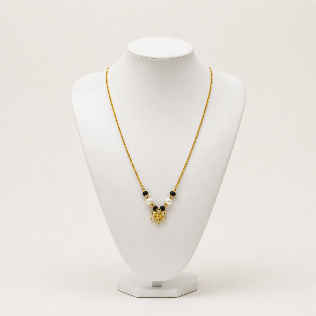 Apex Minimalist Pearl Gold Mangalsutra