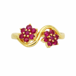 Versailles Vine Ruby Ring in 14 & 18kt Gold