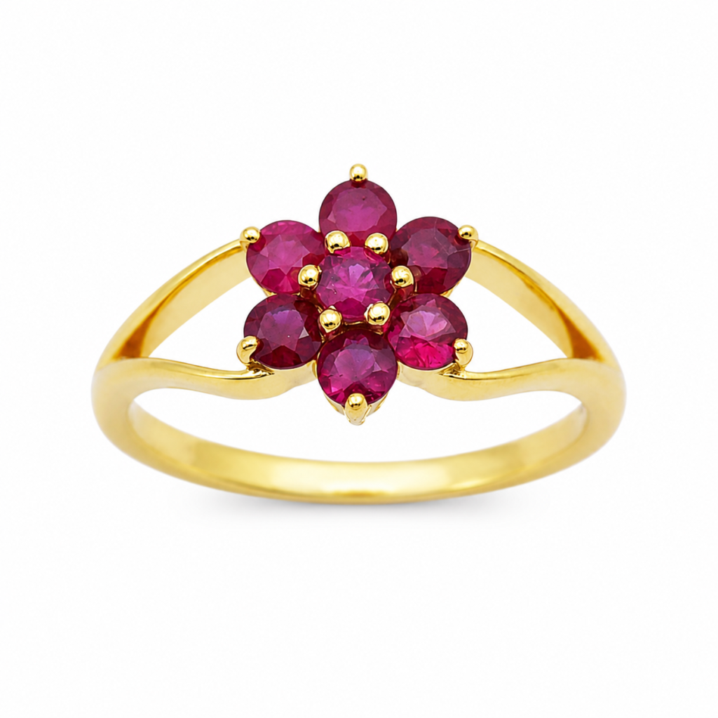 Fleur Ruby Ring in 14/18kt Gold
