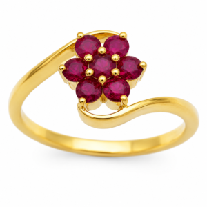 Eternal Bloom Ruby Ring in 14kt/18kt Gold