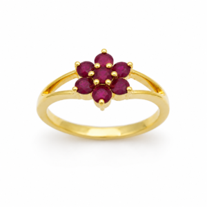 Rosebud Ruby Ring in 14/18kt Gold