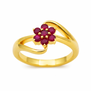 Bloom Statement Ruby Ring in 14/18kt Gold